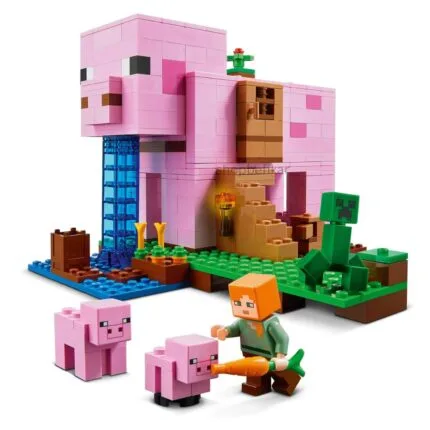 My World 841 The Pig House Building Blocks | Pixel World Construction Set | 492 PCS | Age 6+