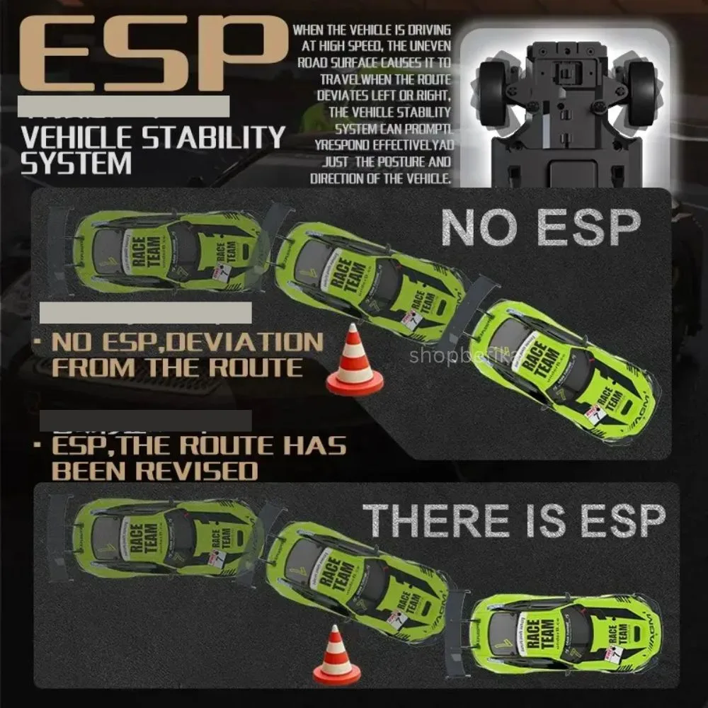 High-Speed Drift Remote Control Car – 30 km/h, LED Lights, 2.4G | 1:16 - Image 5