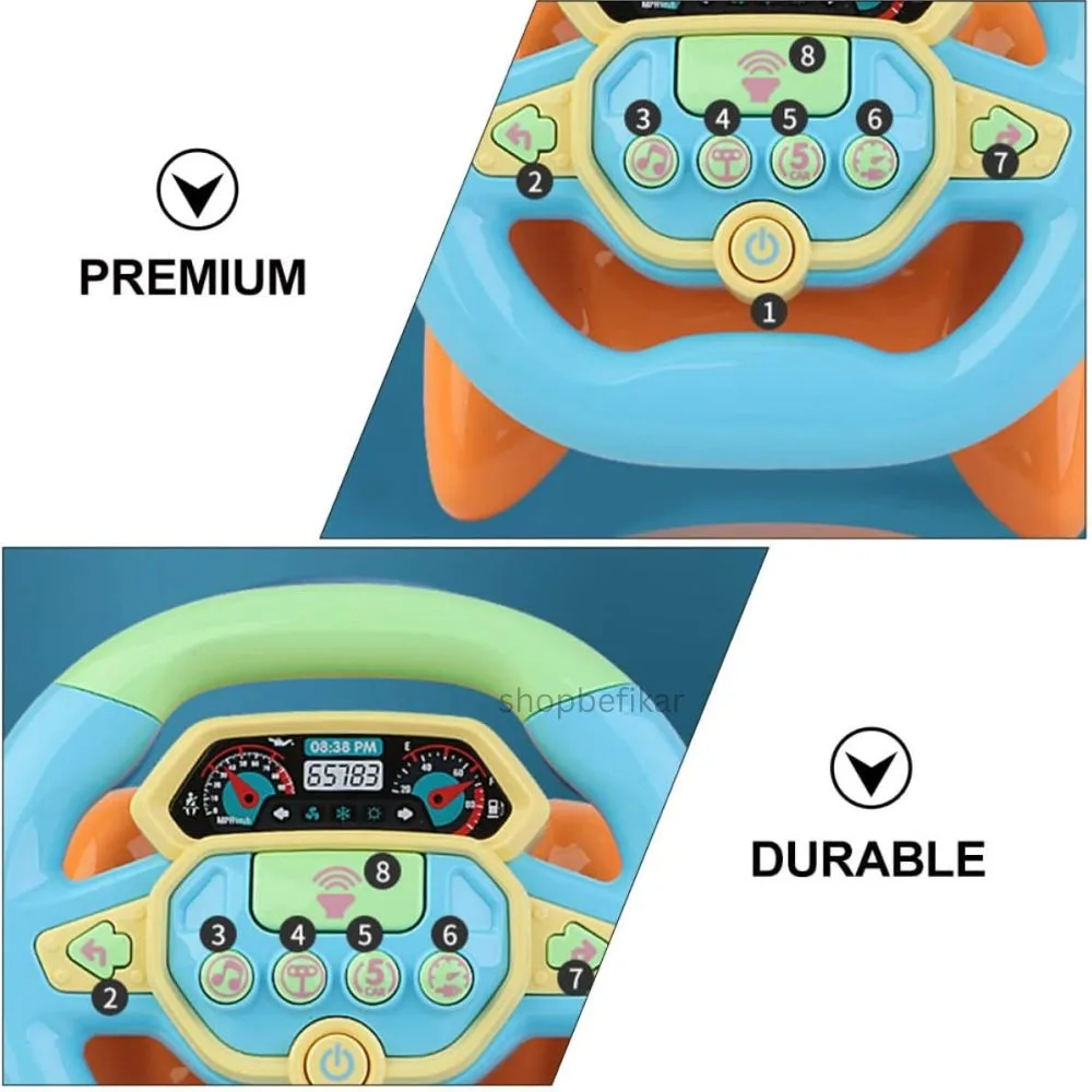 Simulation Steering Wheel Toy – Fake Driving Controller for Kids | Pretend Play Car Toy - Image 9
