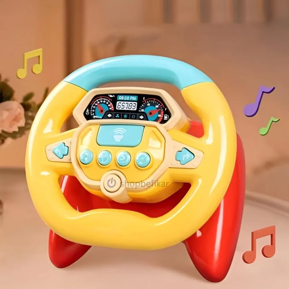 Simulation Steering Wheel Toy – Fake Driving Controller for Kids | Pretend Play Car Toy - Image 3