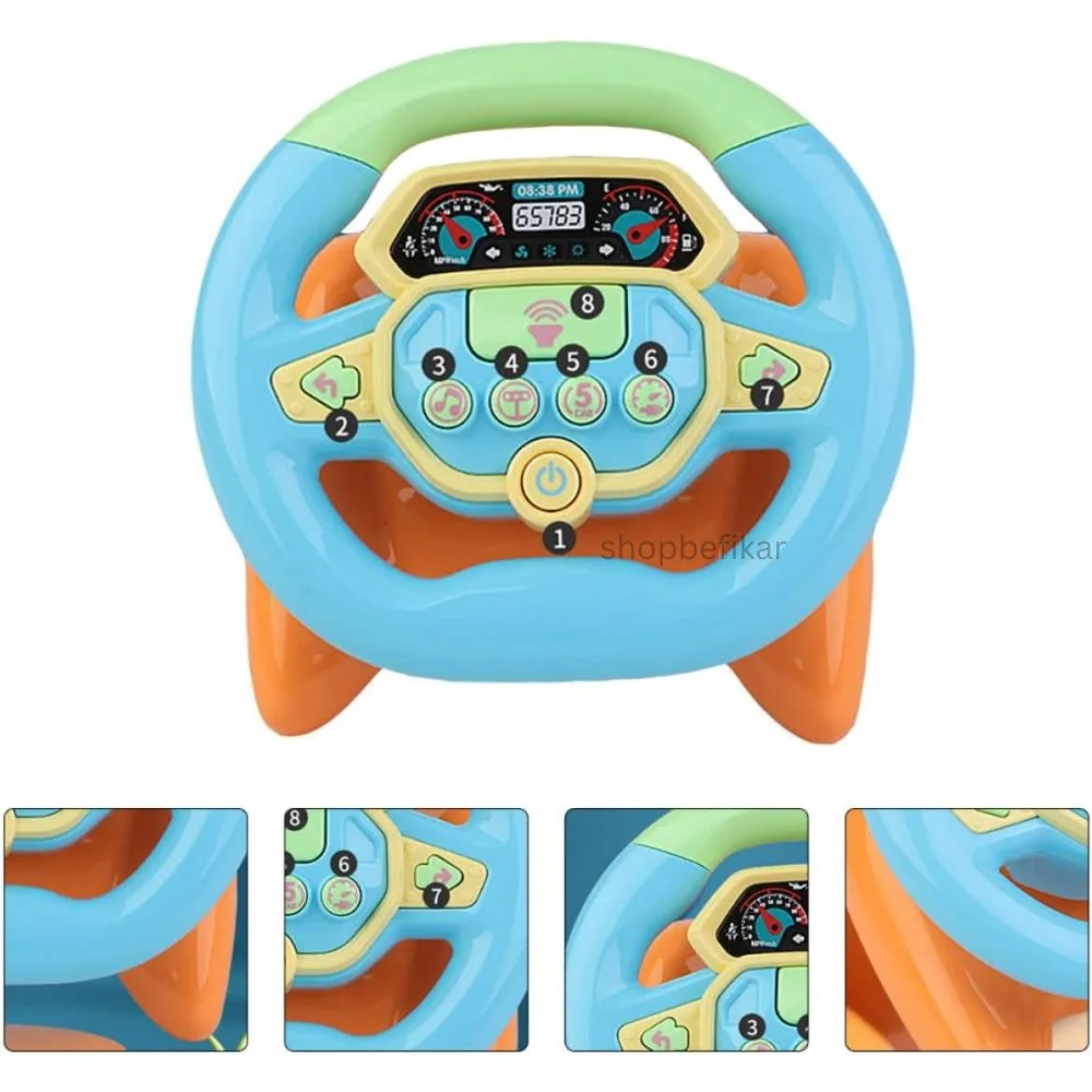 Simulation Steering Wheel Toy – Fake Driving Controller for Kids | Pretend Play Car Toy - Image 2