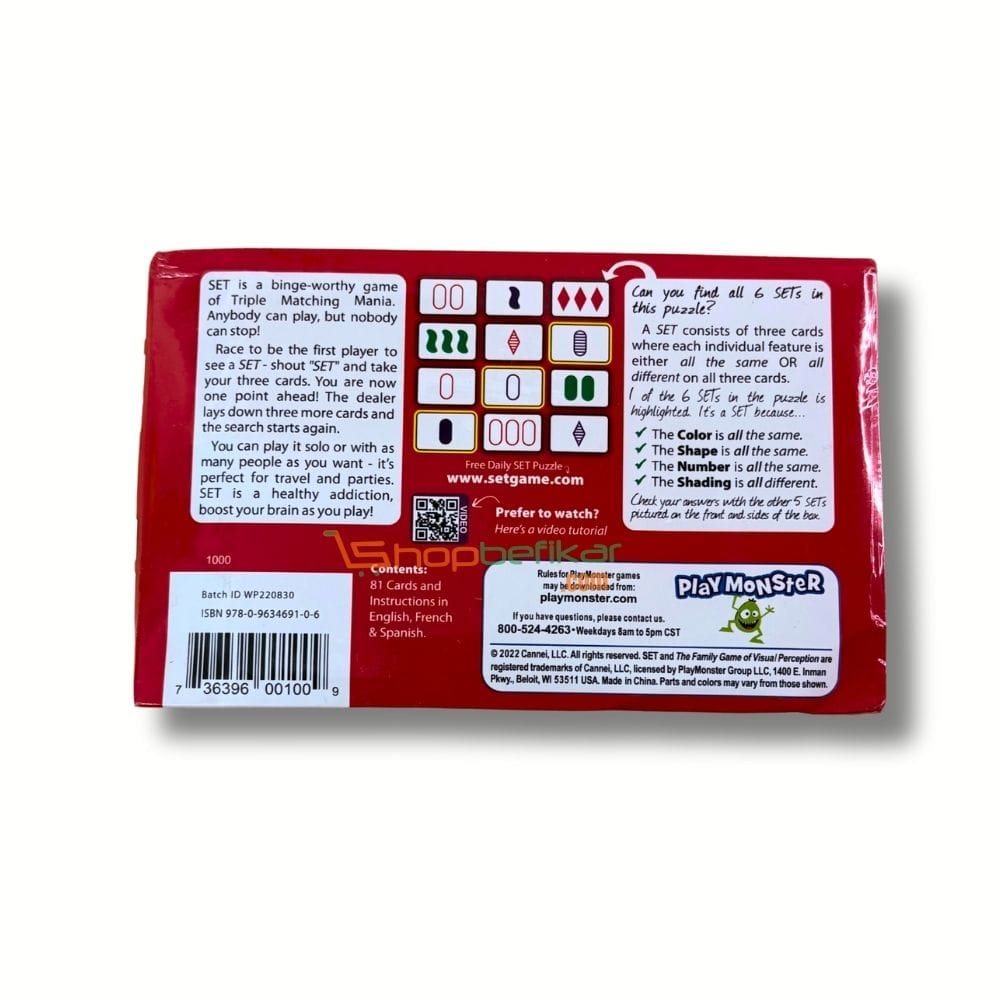 Set card family game-3 SET: The Family Game of Visual Perception | Fun Brain-Boosting Card Game | 1+ Players | Ages 6+ | 15–30 Min Playtime - Image 9