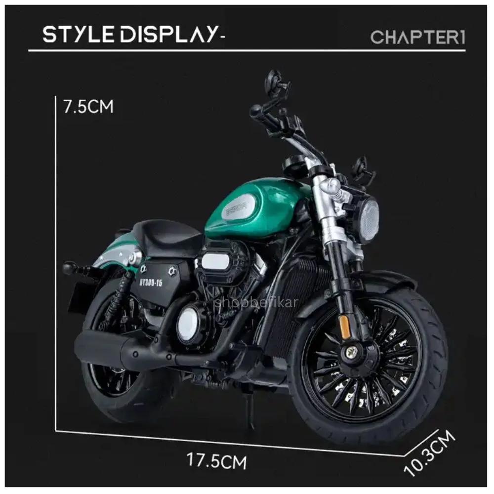 Benda Chinchilla HY300 1:12 Scale Diecast Bike Model – Metal Build & LED Headlight - Image 2