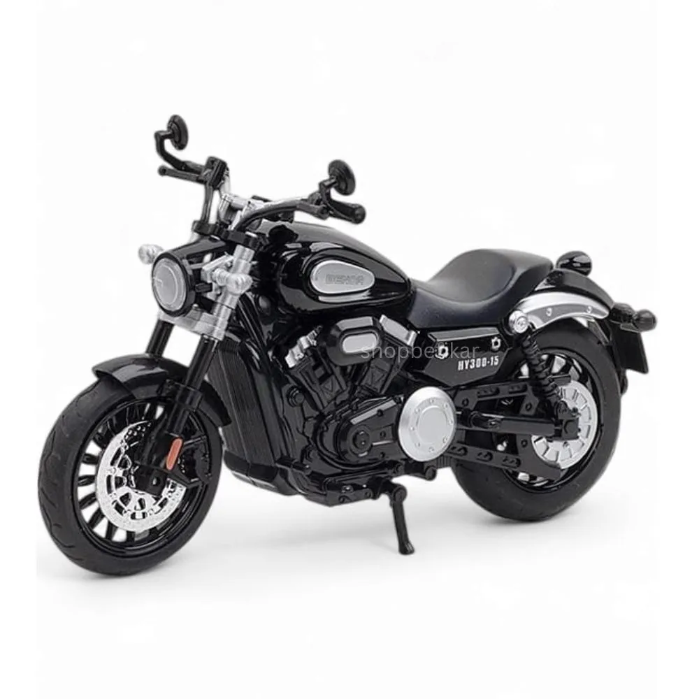 Shopbefikar presents the Benda Chinchilla HY300 1:12 diecast bike model! Premium metal build, working headlight & display stand. Perfect for collectors!