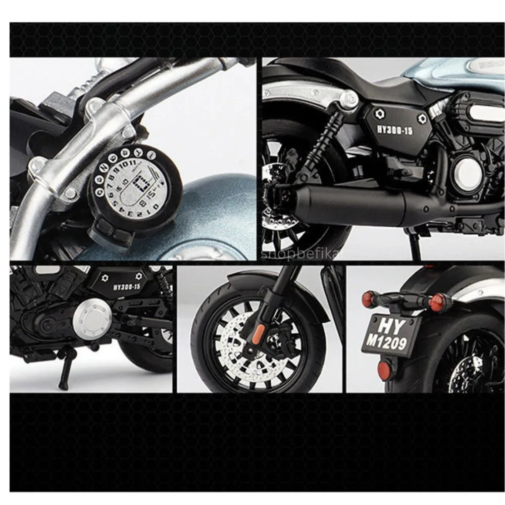 Benda Chinchilla HY300 1:12 Scale Diecast Bike Model – Metal Build & LED Headlight - Image 6