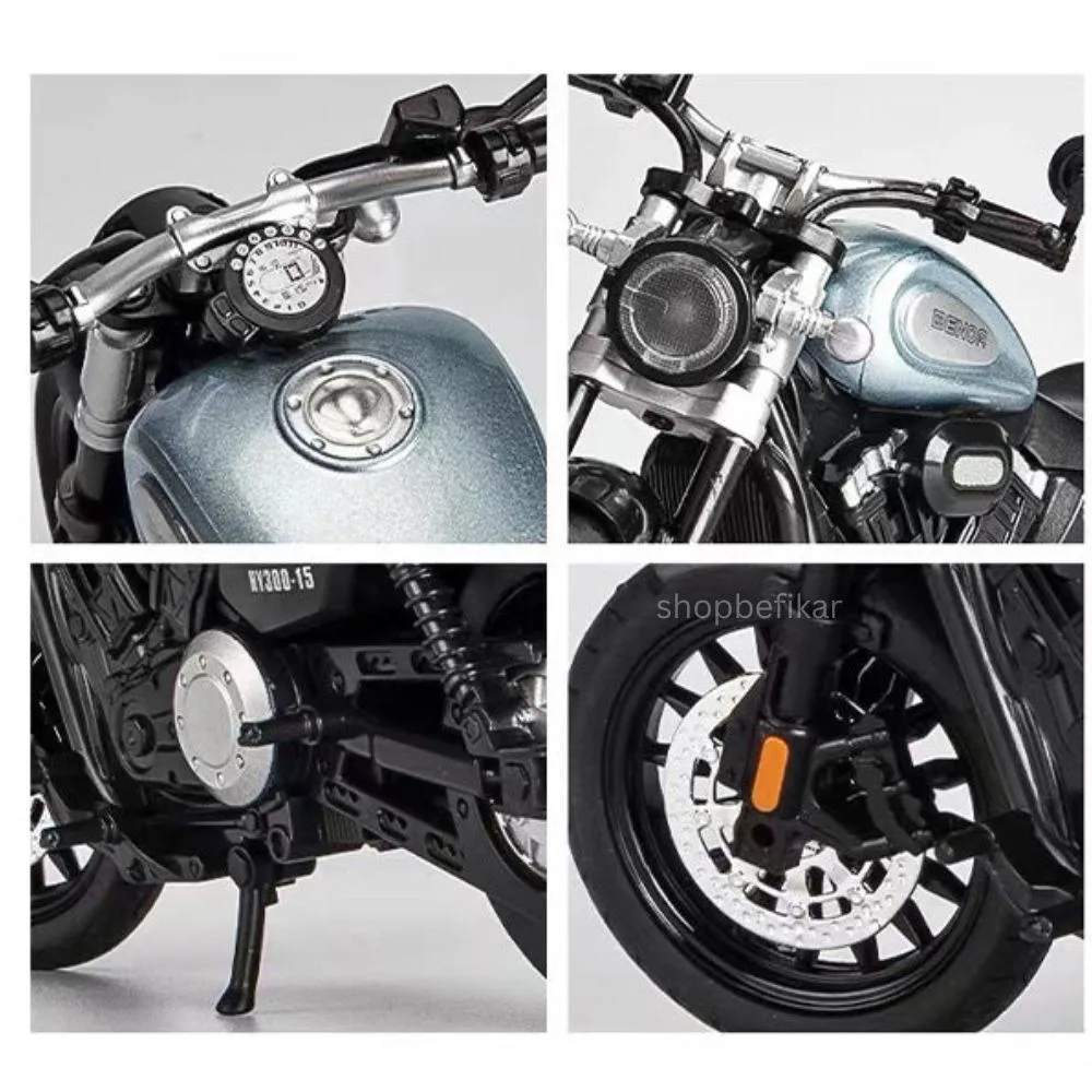 Benda Chinchilla HY300 1:12 Scale Diecast Bike Model – Metal Build & LED Headlight - Image 3