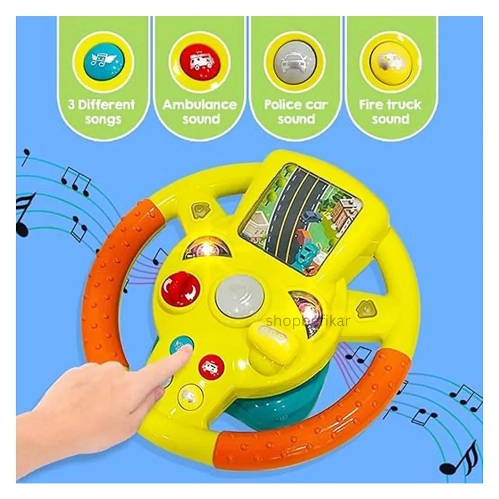 Activity Toy Steering Wheel for Kids – Interactive Pretend Play Driving Toy with Sound Effects - Image 4