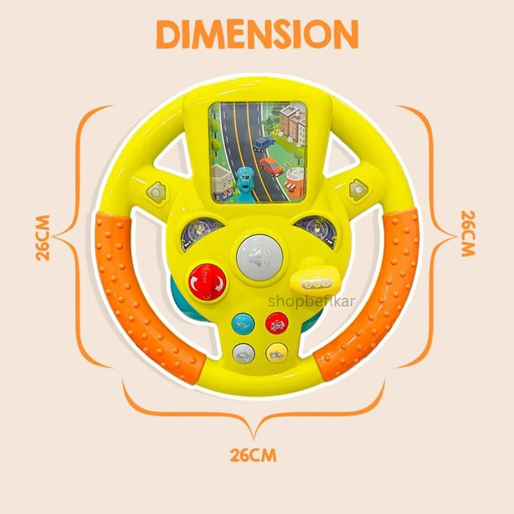 Activity Toy Steering Wheel for Kids – Interactive Pretend Play Driving Toy with Sound Effects - Image 9