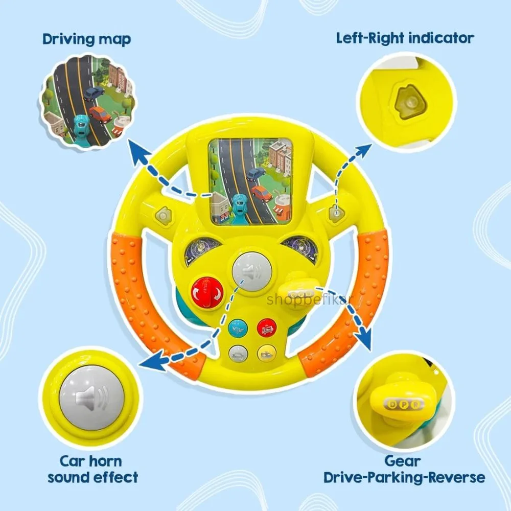 Activity Toy Steering Wheel for Kids – Interactive Pretend Play Driving Toy with Sound Effects - Image 7