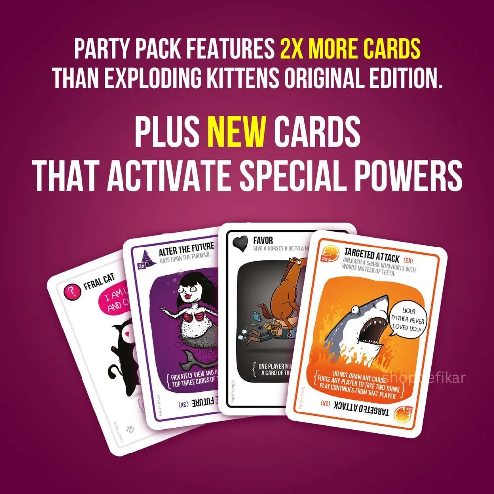 Exploding Kittens Party Edition – Hilarious Card Game for Kids, Adults & Families | 2–10 Players | Ages 7+ - Image 6