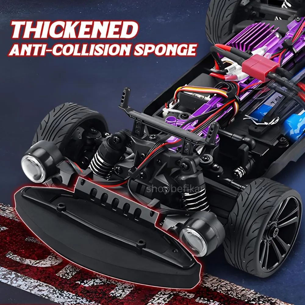 Fully Proportional RC Drift Car – 1/16 Scale, 4WD, 38KM/H Speed, Rechargeable, with Lights & Dual Tire Sets - Image 3