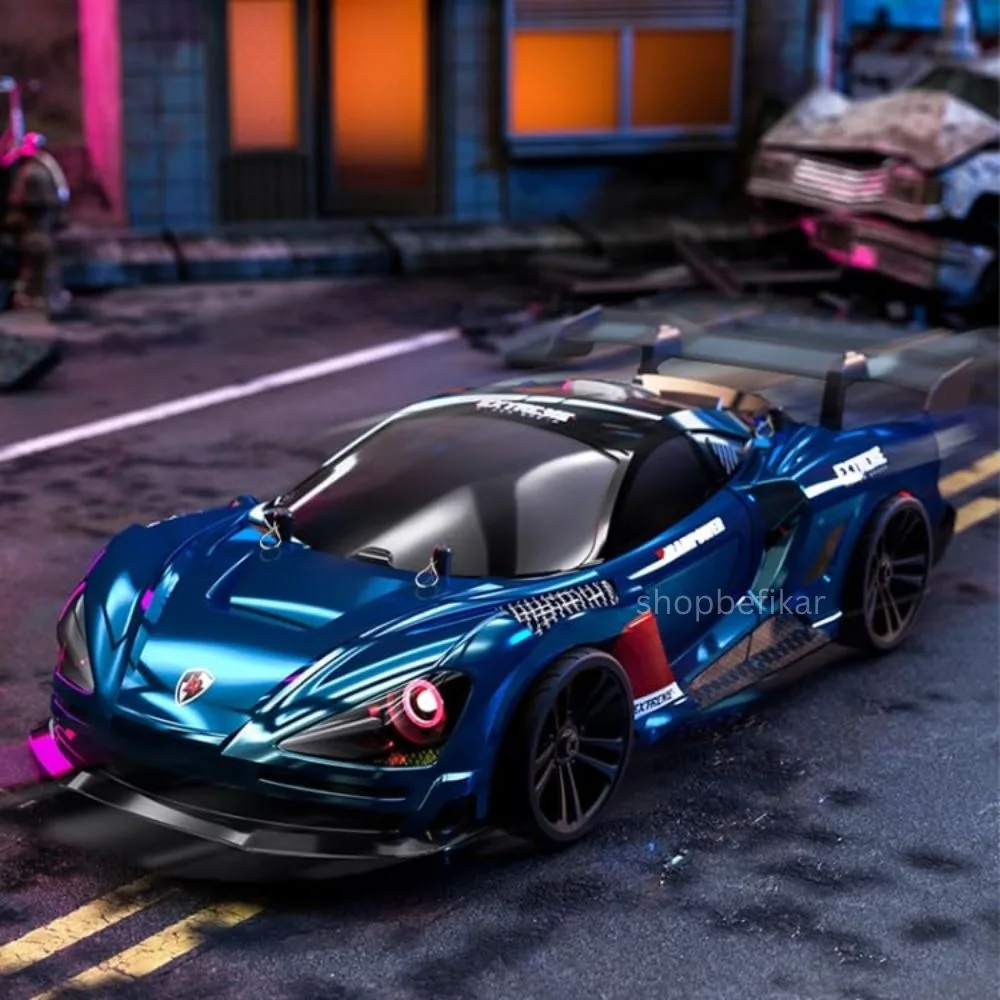 Fully Proportional RC Drift Car – 1/16 Scale, 4WD, 38KM/H Speed, Rechargeable, with Lights & Dual Tire Sets - Image 10