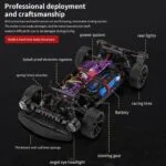 Fully Proportional RC Drift Car – 1/16 Scale, 4WD, 38KM/H Speed, Rechargeable, with Lights & Dual Tire Sets - Image 9