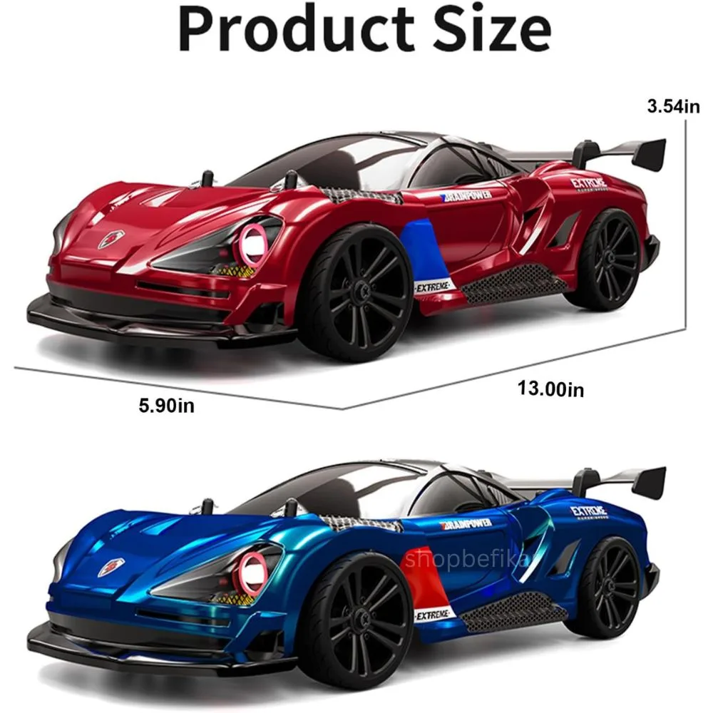 Fully Proportional RC Drift Car – 1/16 Scale, 4WD, 38KM/H Speed, Rechargeable, with Lights & Dual Tire Sets - Image 5