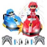 Remote Control Bumper Cars for Kids – 2-Pack RC Toy with Music, Lights & Ejectable Drivers | Shopbefikar
