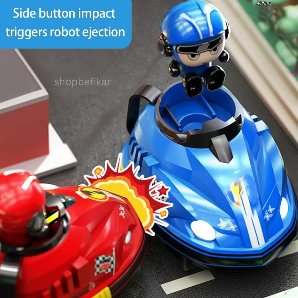 2-Pack Remote Control Bumper Cars with Music, Lights & Ejectable Drivers – Gift for Kids 3+ - Image 4