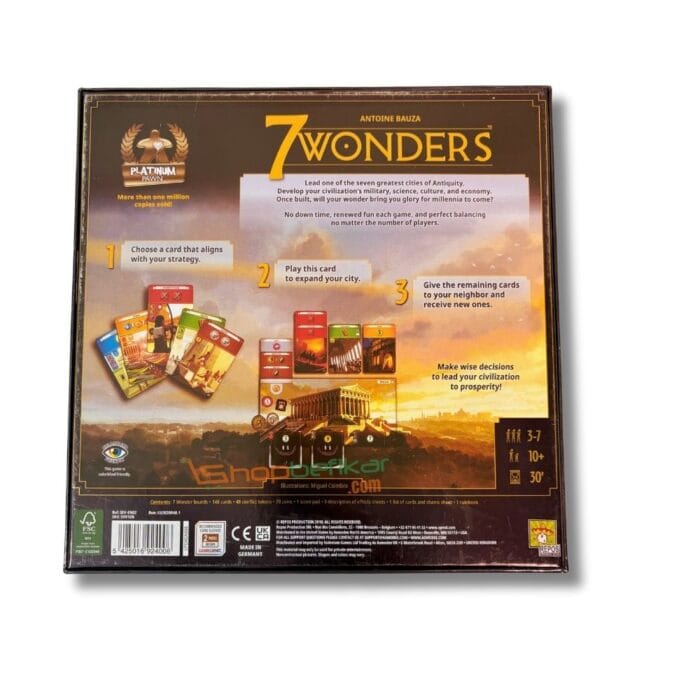 7 Wonders – Civilization-Building Strategy Board Game | Family & Friends | 2–7 Players | Ages 10+ | 30–45 Min Playtime - Image 6