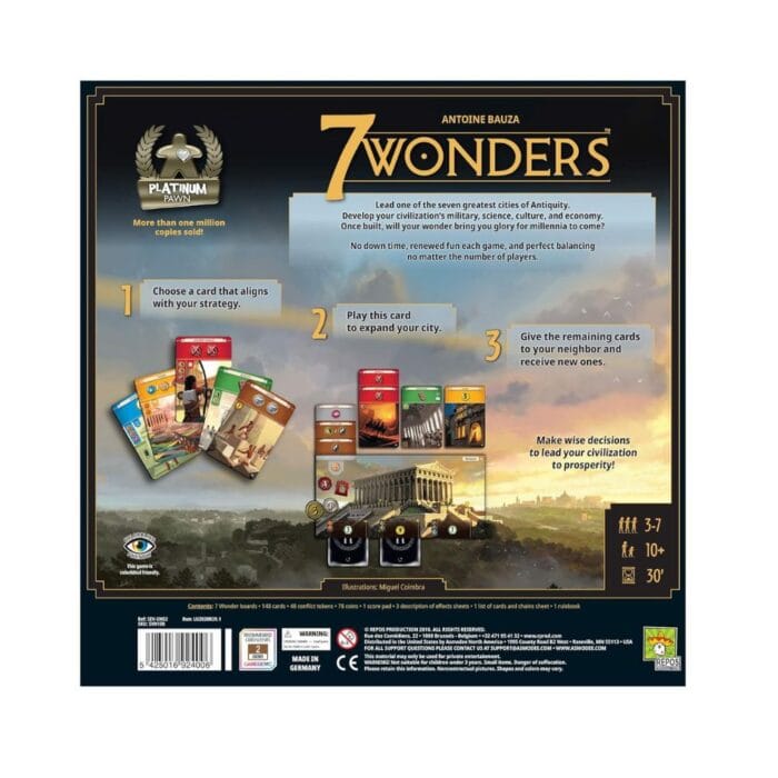7 Wonders Strategy Board Game – Fun Civilization Building Game for Family & Friends - Image 5