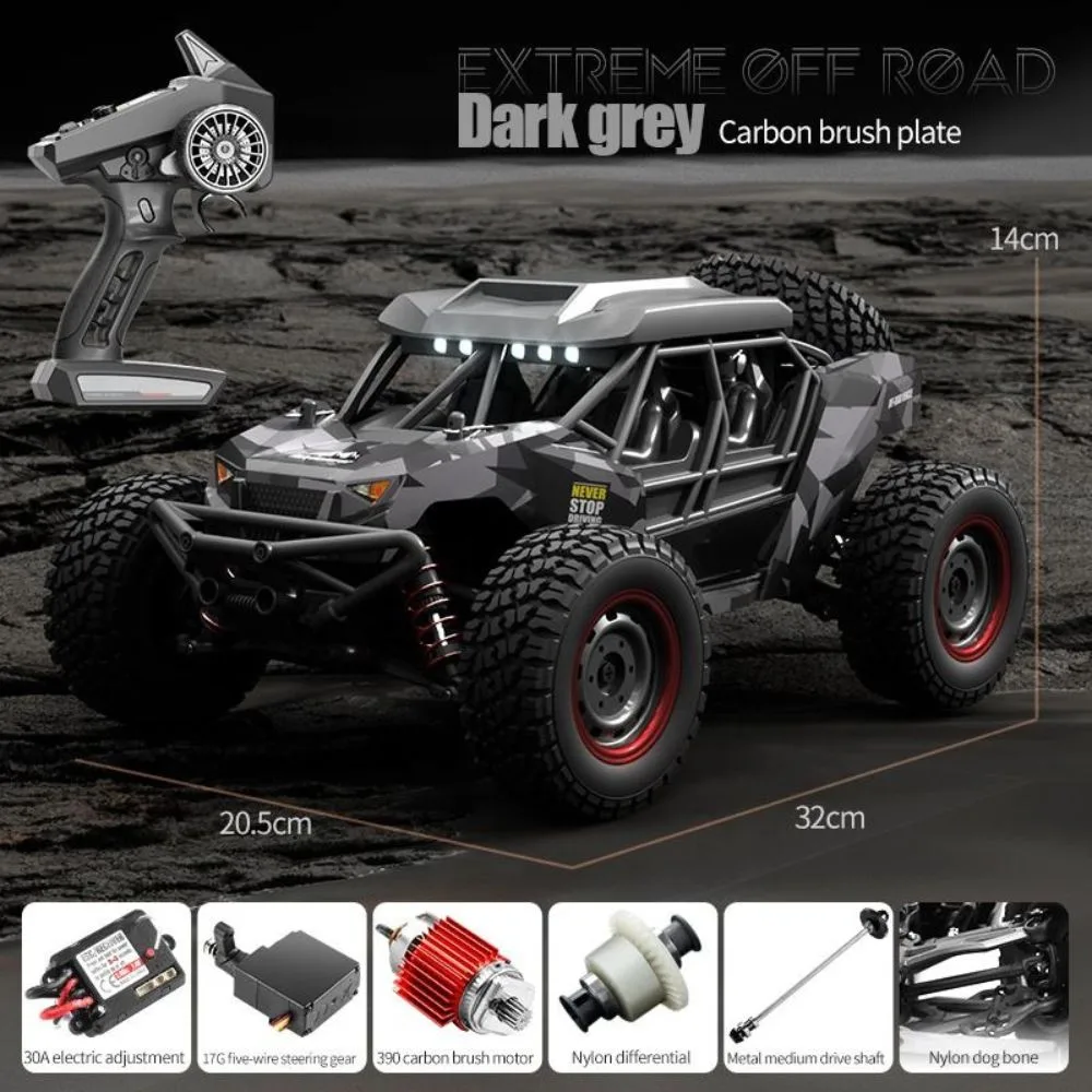 Adventurer RC Monster Truck – 1/16 Scale 4WD 38KM/H Off-Road Car with LED Lights (RED) - Image 9