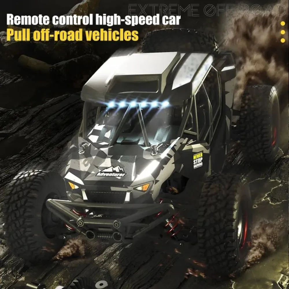 Adventurer RC Monster Truck – 1/16 Scale 4WD 38KM/H Off-Road Car with LED Lights (RED) - Image 7