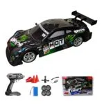 High-Speed Drift RC Car 1:16 Scale with Rechargeable Battery, LED Lights & Drift Kit