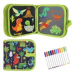 ShopBefikar Erasable Doodle Drawing Book – 14 Sheets with Tracing, Markers & Wipes
