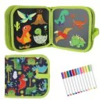 ShopBefikar Erasable Doodle Drawing Book – 14 Sheets with Tracing, Markers & Wipes