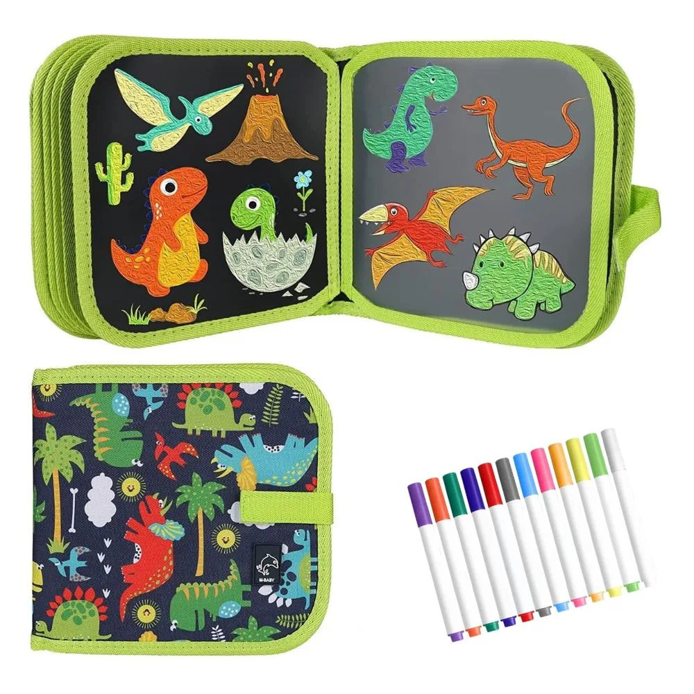 erasable doodle book ShopBefikar Erasable Doodle Drawing Book – 14 Sheets with Tracing, Markers & Wipes