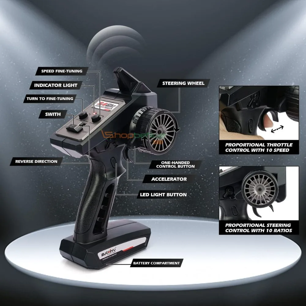 Gantry RC Monster Truck – 1/16 Scale 4X4 All-Terrain Beast with 40KM/H Speed & LED Lights - Image 4