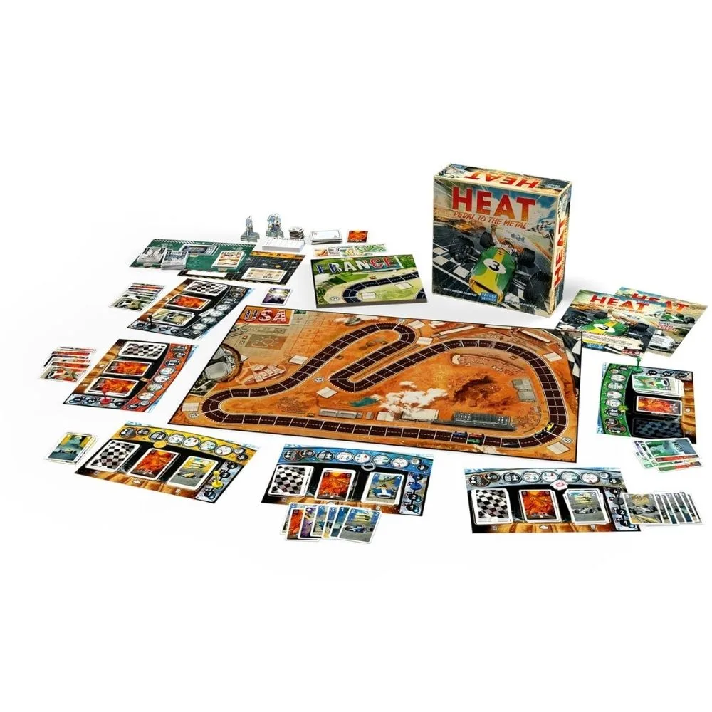Heat: Pedal to the Metal – High-Speed Strategy Board Game | Racing Adventure | 1–6 Players | Ages 10+ | 30–60 Min Playtime - Image 2