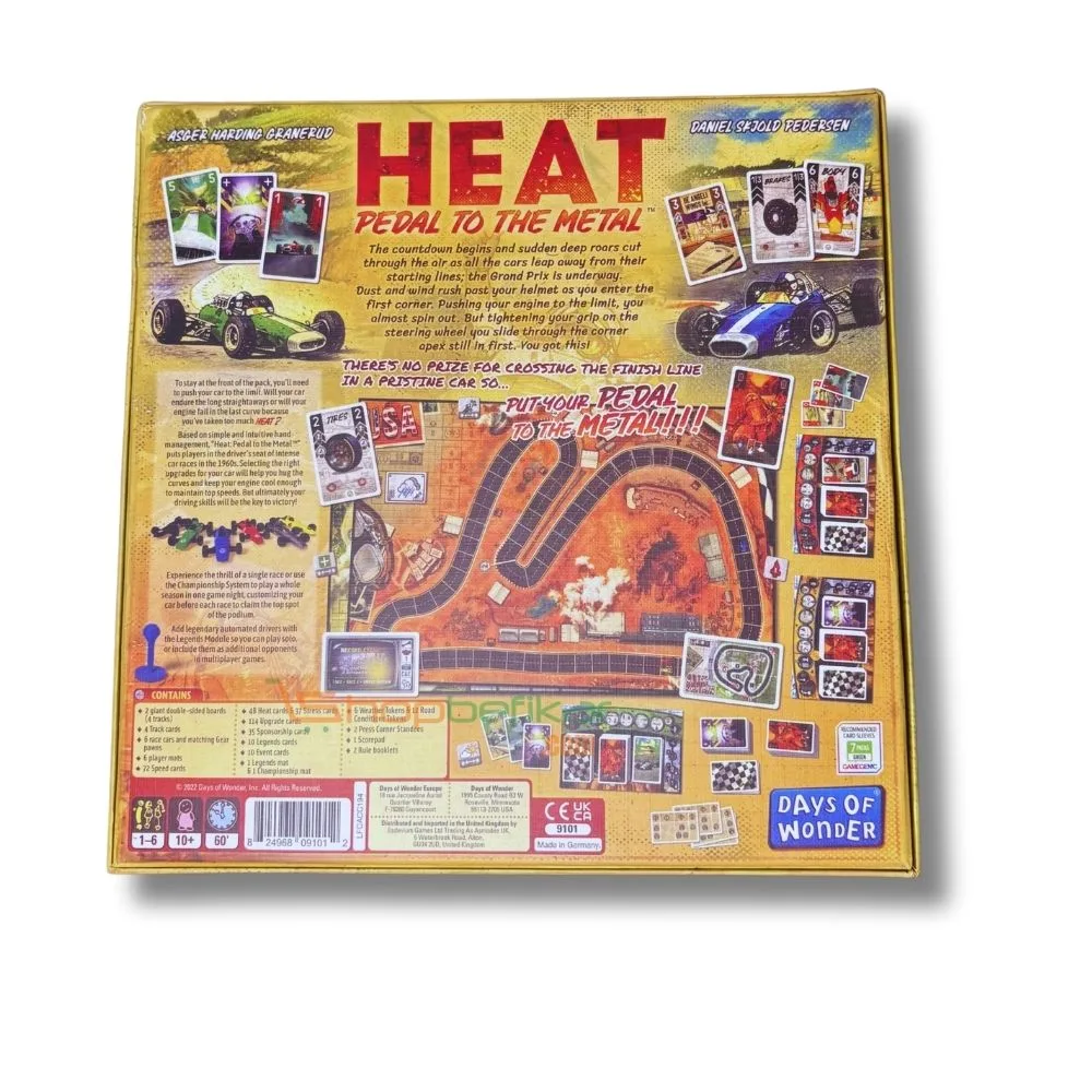 Heat: Pedal to the Metal – High-Speed Strategy Board Game | Racing Adventure | 1–6 Players | Ages 10+ | 30–60 Min Playtime - Image 5