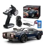 blue Hurricane RC Drift Car 1/16 Scale 4WD High-Speed LED Lights by ShopBefikar