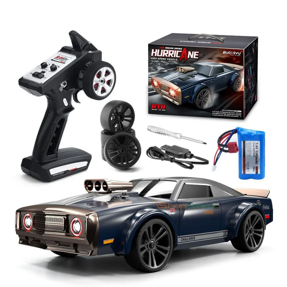 hurricane drift car blue blue Hurricane RC Drift Car 1/16 Scale 4WD High-Speed LED Lights by ShopBefikar