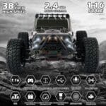 Suchiyu Gantry 1:16 Scale 4WD High-Speed RC Car | 38+ km/h Off-Road Remote Control Monster Truck | 2.4GHz Racing Car | 8+ Years - Image 11