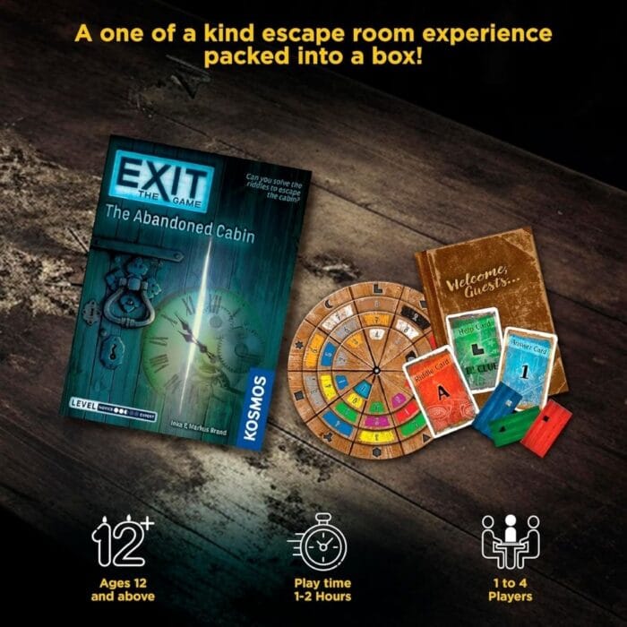 Exit: The Abandoned Cabin – Family Escape Room Card Game | Cooperative Puzzle & Mystery Gameplay | 1–4 Players | Ages 10+ | 45–60 Min Playtime - Image 4