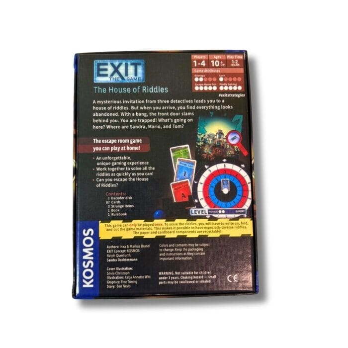 Exit: The House of Riddles – Home Escape Room Card Game | Cooperative Puzzle & Mystery Gameplay | 1–4 Players | Ages 10+ | 45–60 Min Playtime - Image 5