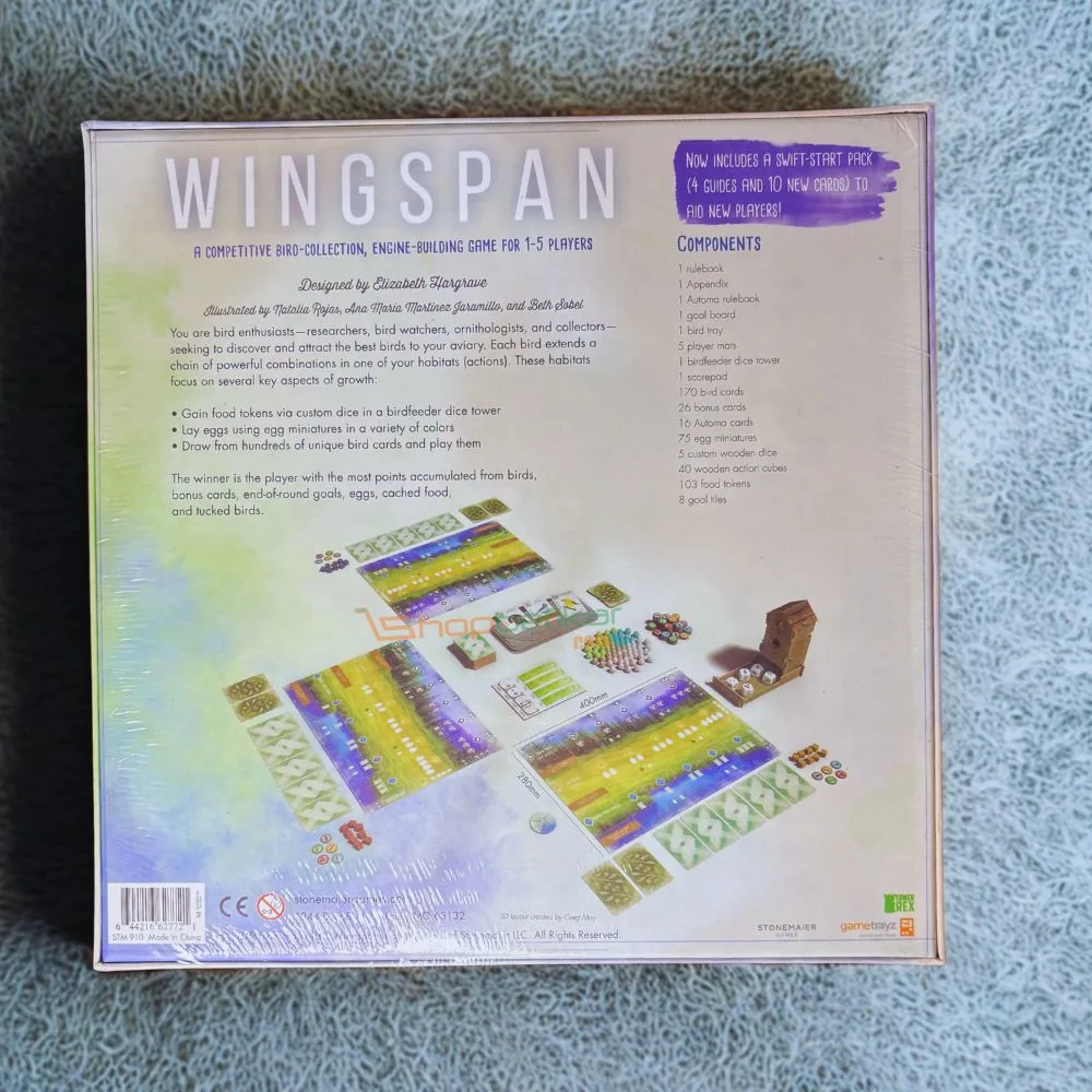 Wingspan | Bird Collection Engine-Building Strategy Board Game for Nature Lovers | 1–5 Players | Ages 10+ | 40–70 Min Playtime - Image 2