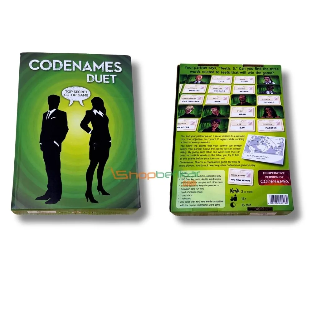Codenames: Duet – Two-Player Cooperative Word Deduction Game | Spy & Strategy Fun | 2+ Players | Ages 11+ | 15–30 Min Playtime - Image 3