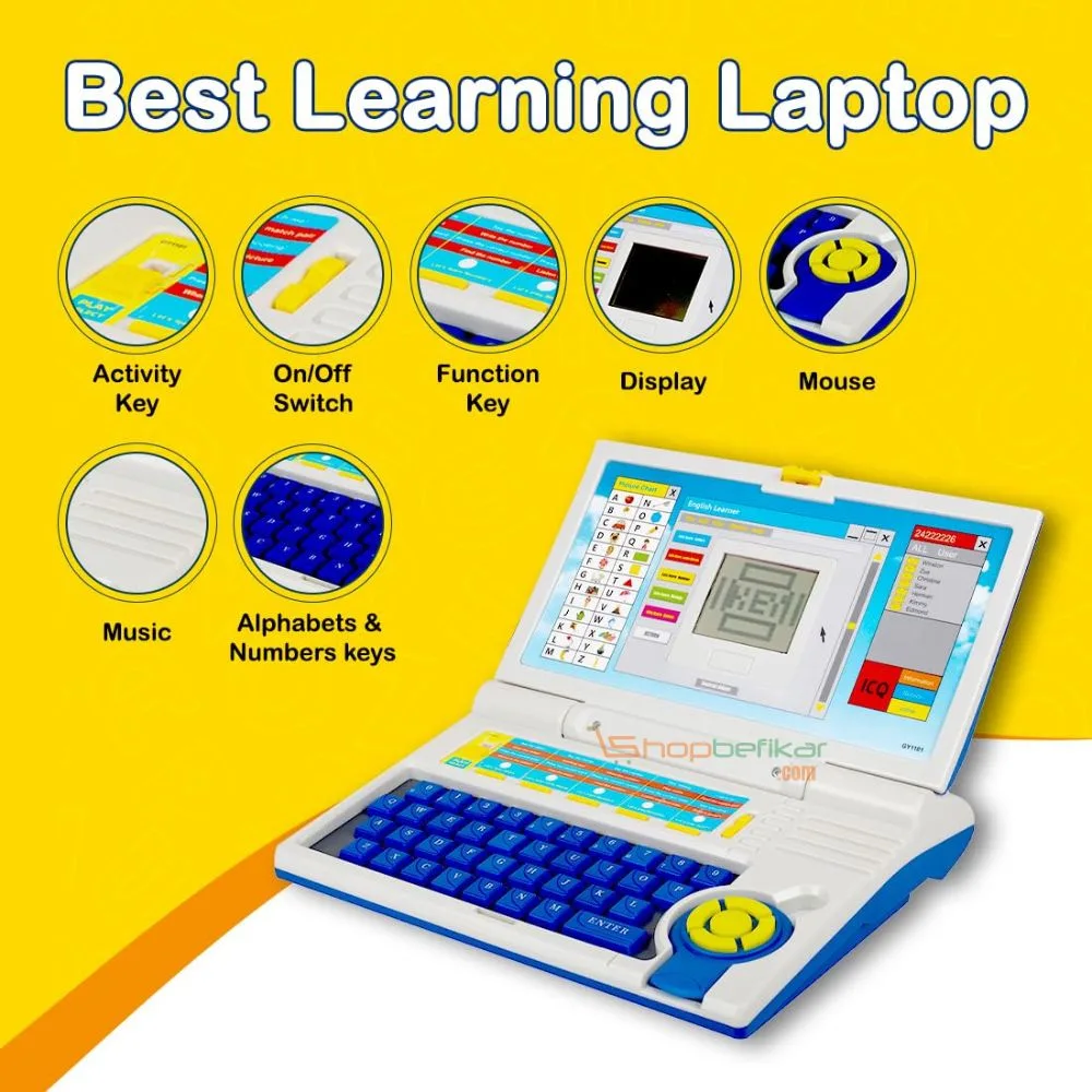 English Learner Educational Laptop Toy for Kids | 20 Learning & Fun Activities | Dual Power - Image 2