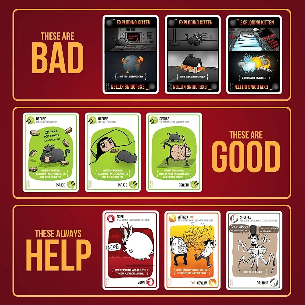 Exploding Kittens – Hilarious Card Game for Family Game Night | Fast-Paced Strategy & Fun | 2–5 Players | Ages 7+ - Image 5