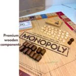 Monopoly Board Game – Premium Wooden Edition with Brass Tokens & Puzzle Board | 2–6 Players | Ages 8+ | 60–120 Min - Image 2