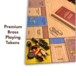 Monopoly Board Game – Premium Wooden Edition with Brass Tokens & Puzzle Board | 2–6 Players | Ages 8+ | 60–120 Min - Image 6