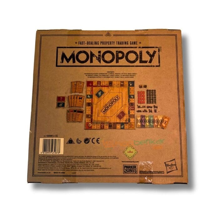 Monopoly Board Game – Premium Wooden Edition with Brass Tokens & Puzzle Board | 2–6 Players | Ages 8+ | 60–120 Min - Image 3