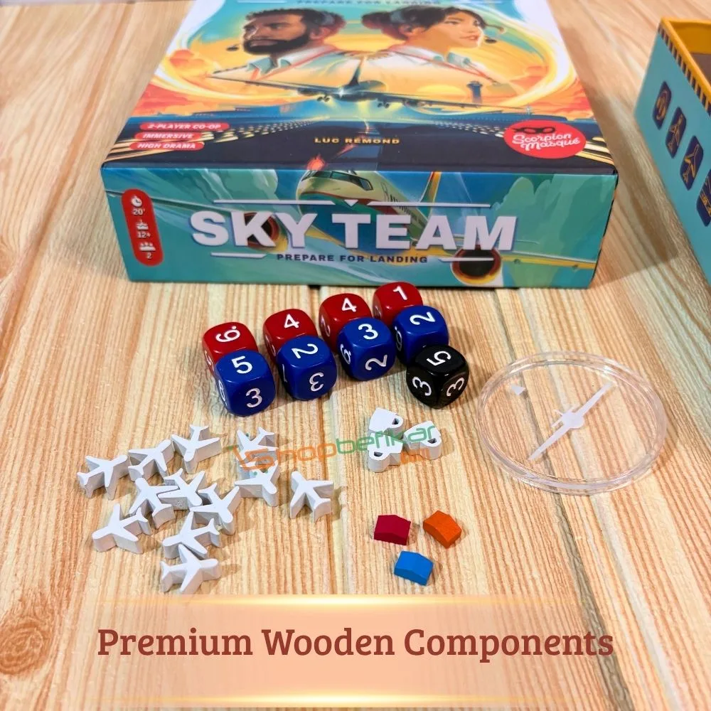 Sky Team | 2 Player Cooperative Plane Landing Strategy Board Game | Ages 7+ | 20–30 Min Playtime - Image 3