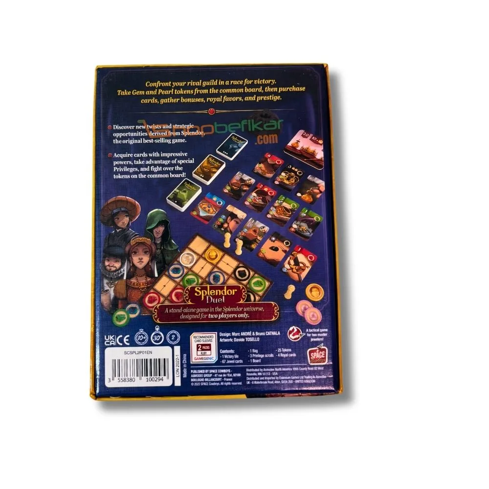 Splendor Duel – Two-Player Gem-Collecting Strategy Board Game | Competitive Gameplay | Ages 10+ | 20–30 Min Playtime - Image 6