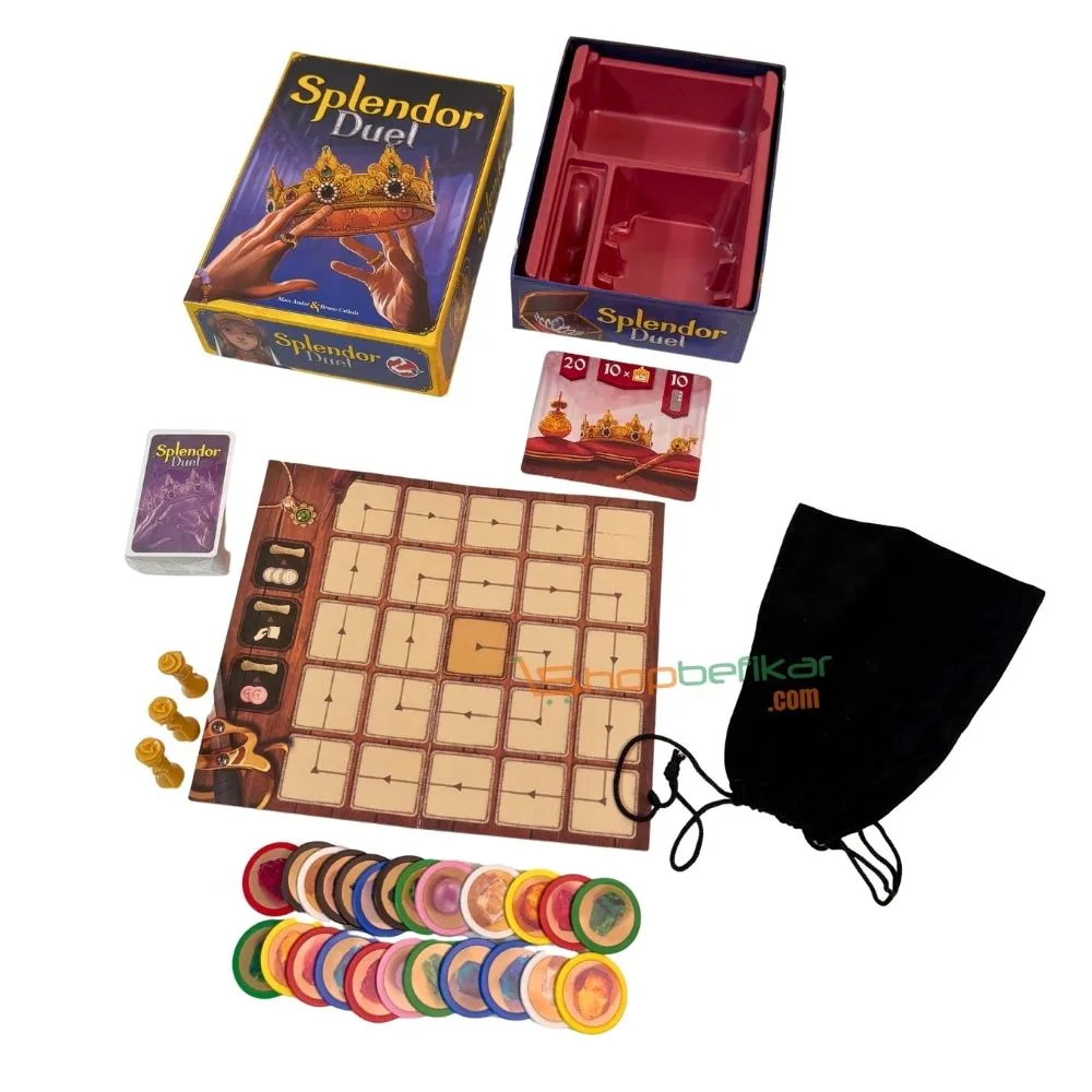 Splendor Duel – Two-Player Gem-Collecting Strategy Board Game | Competitive Gameplay | Ages 10+ | 20–30 Min Playtime - Image 4