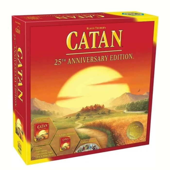 Catan 25th Anniversary Edition | Premium Wooden Components Board Game | 3–6 Players | Age 10+