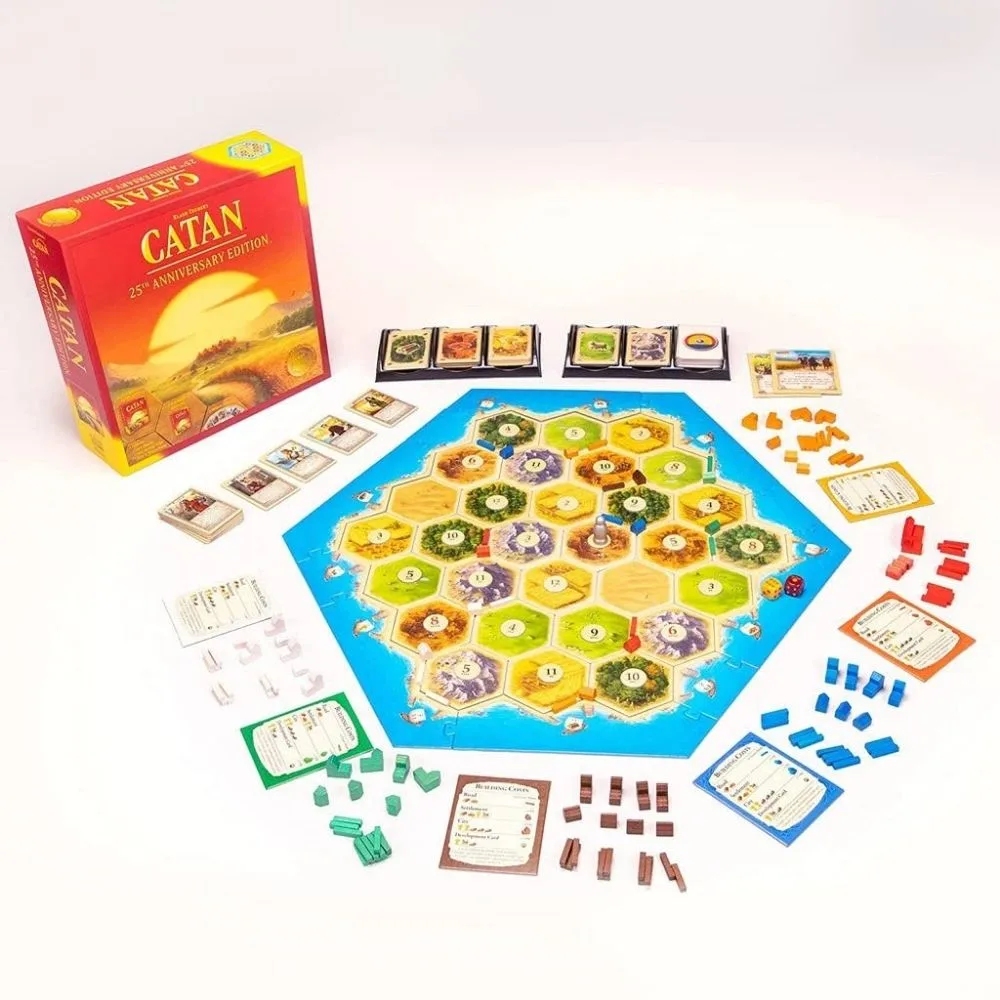 Catan 25th Anniversary Edition | Premium Wooden Components Strategy Board Game | 3–6 Players | Age 10+ - Image 2