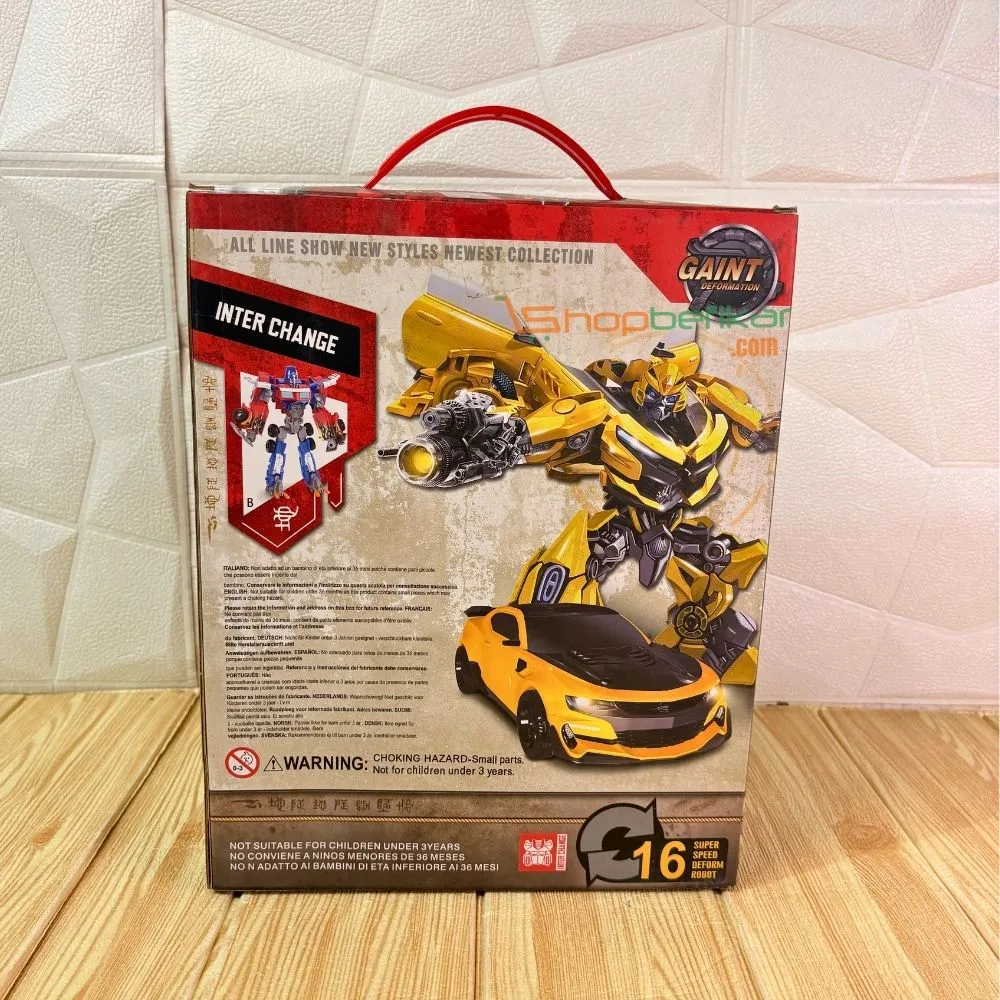 Optimus Prime & Bumblebee Transformers Action Figures | 20cm | Manually Convertible | Display Gift Pack | Age 6+ - Image 10