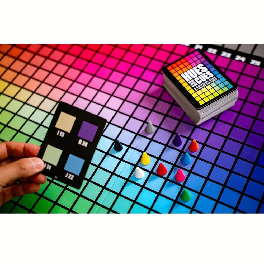 HUES And CUES Color Guessing Game - Fun Party Game For Families & Friends